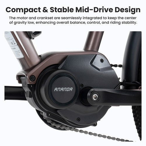 Elektrinis dviratis Touroll MA2 250W vidutinės pavaros variklis 36V 13Ah Elektrinis dviratis Touroll MA2 250W vidutinės pavaros variklis 36V 13Ah